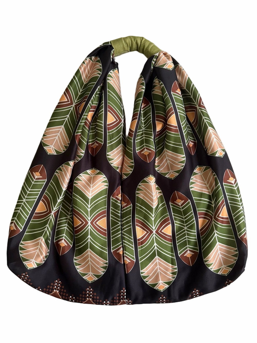 Dreams & Co Azusa-Bukuro Japanes Inspired Purse Hobo Bag African Fabric Large